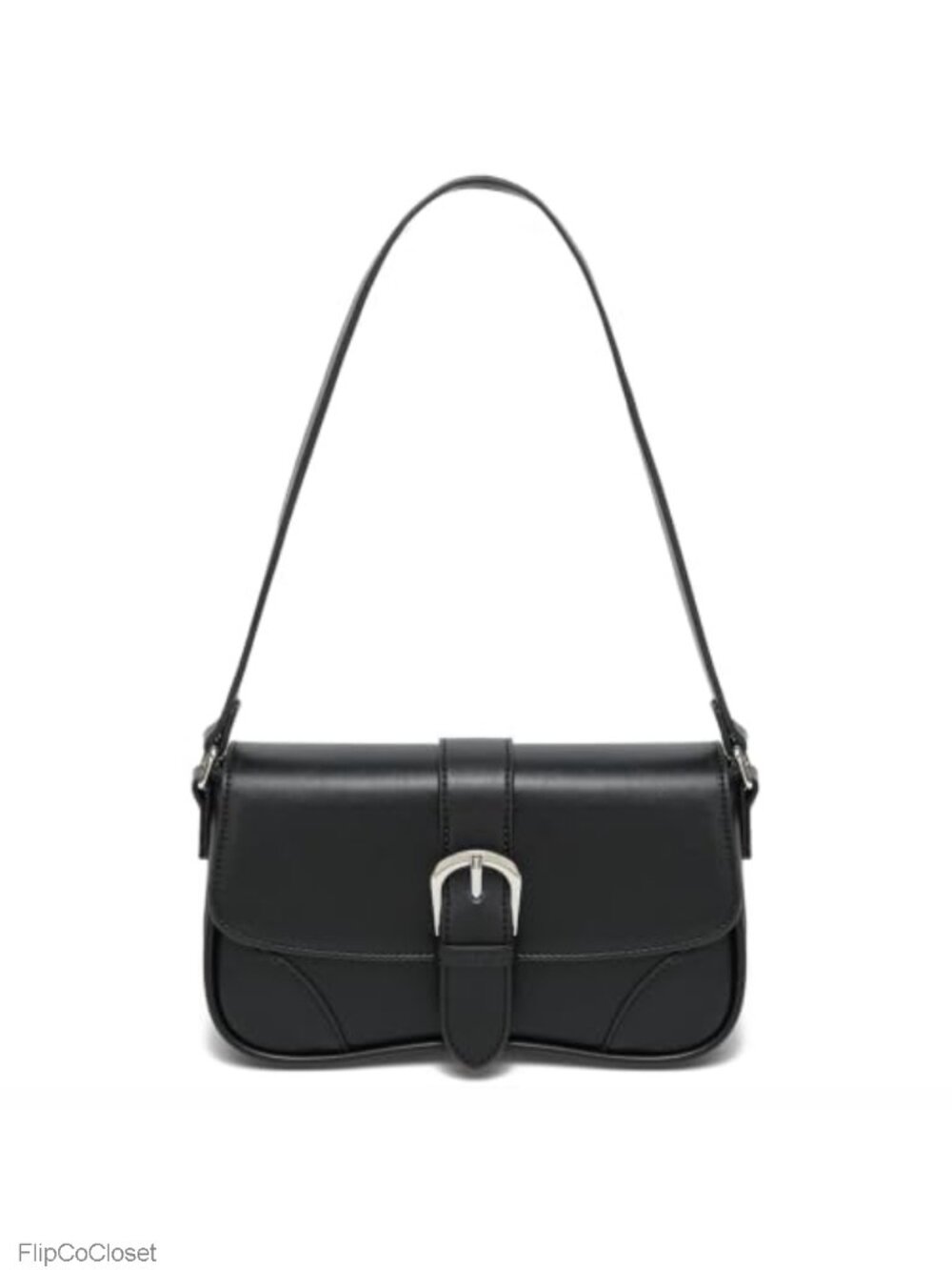 Small Vegan Leather Shoulder Bag Retro Underarm Handbag